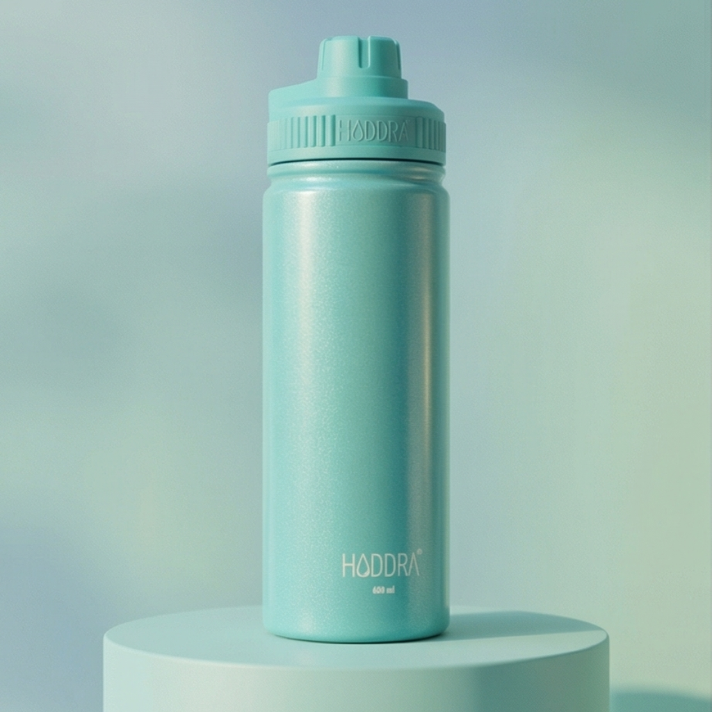 Garrafa Térmica Haddra Perolada 600ml em Aço Inox