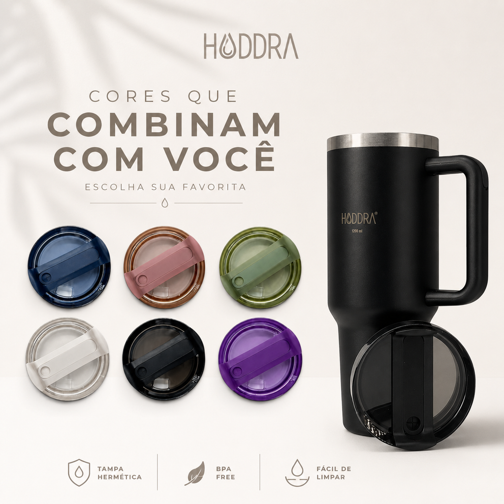 Tampa para Copo Térmico Haddra Lab H520 - Modelo Rosqueável