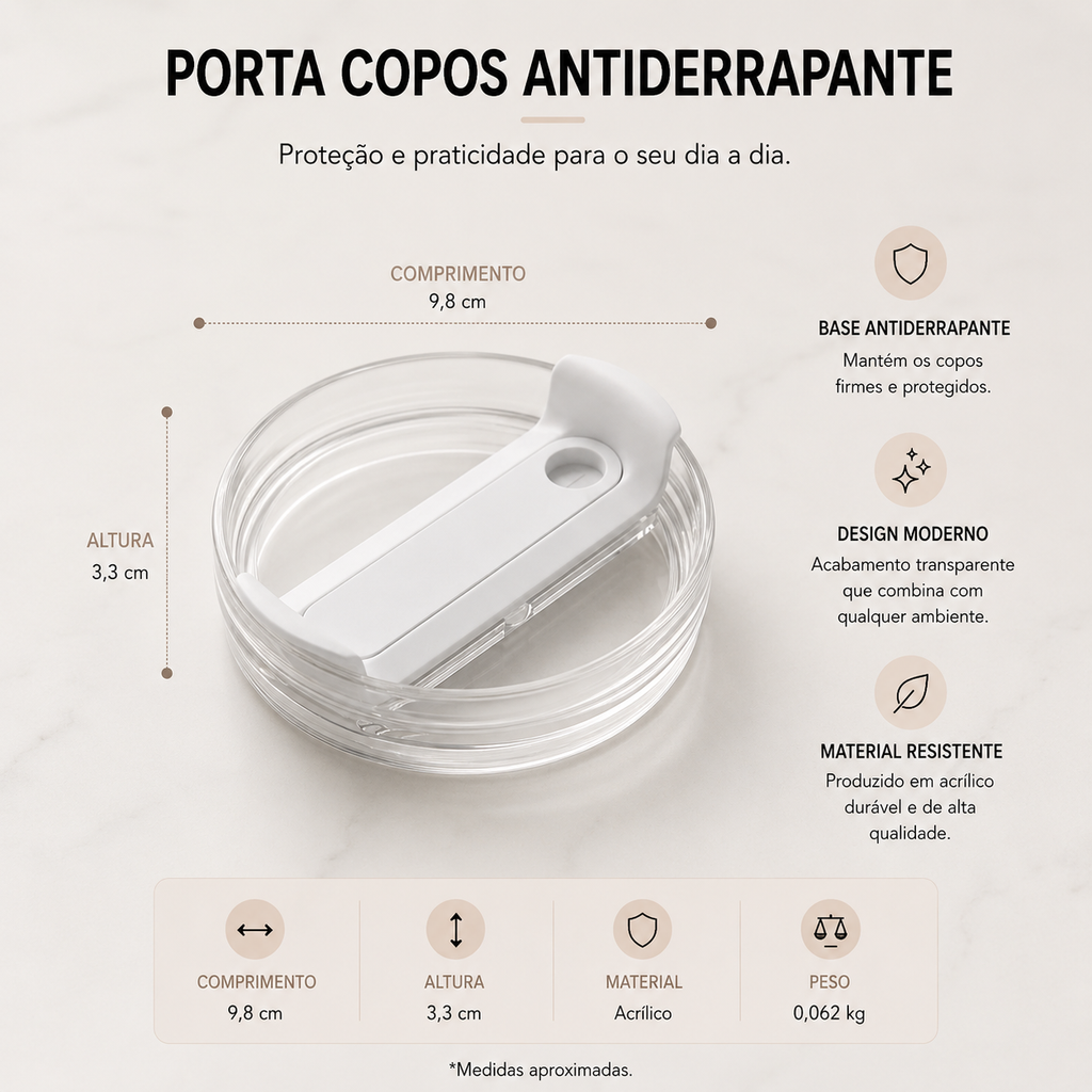 Tampa para Copo Térmico Haddra Lab H520 - Modelo Rosqueável
