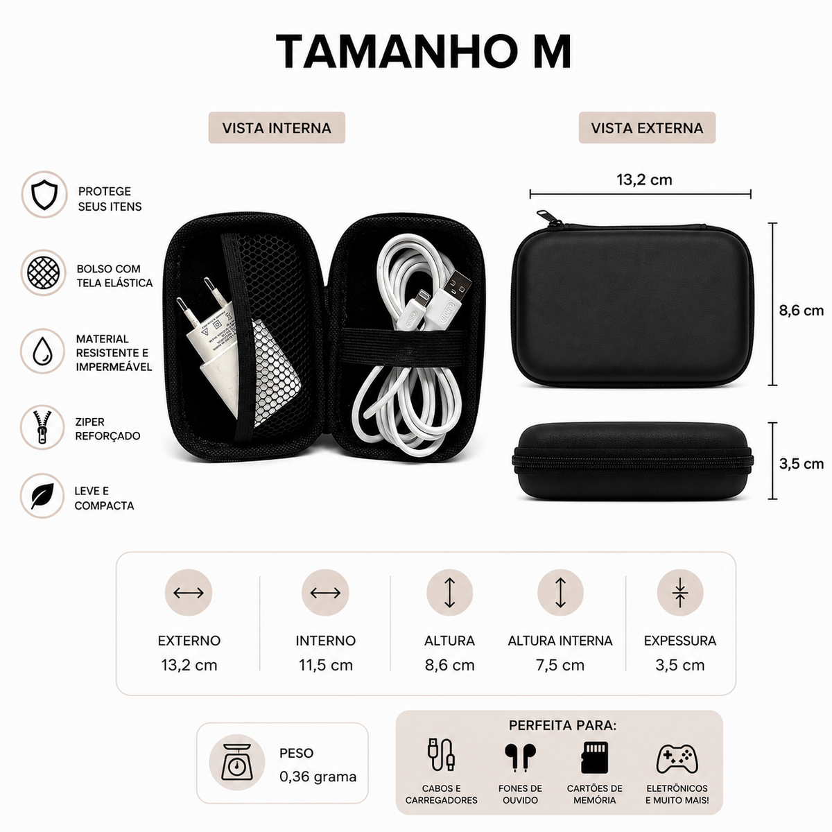 Estuche Organizador Rectangular | Talla M