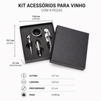 Kit Vinho com 4 peças Haddra em Caixa para presente