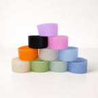 Protetor de Garrafa ou Copo Brilhante de Silicone Tamanho 7,5cm | Laranja