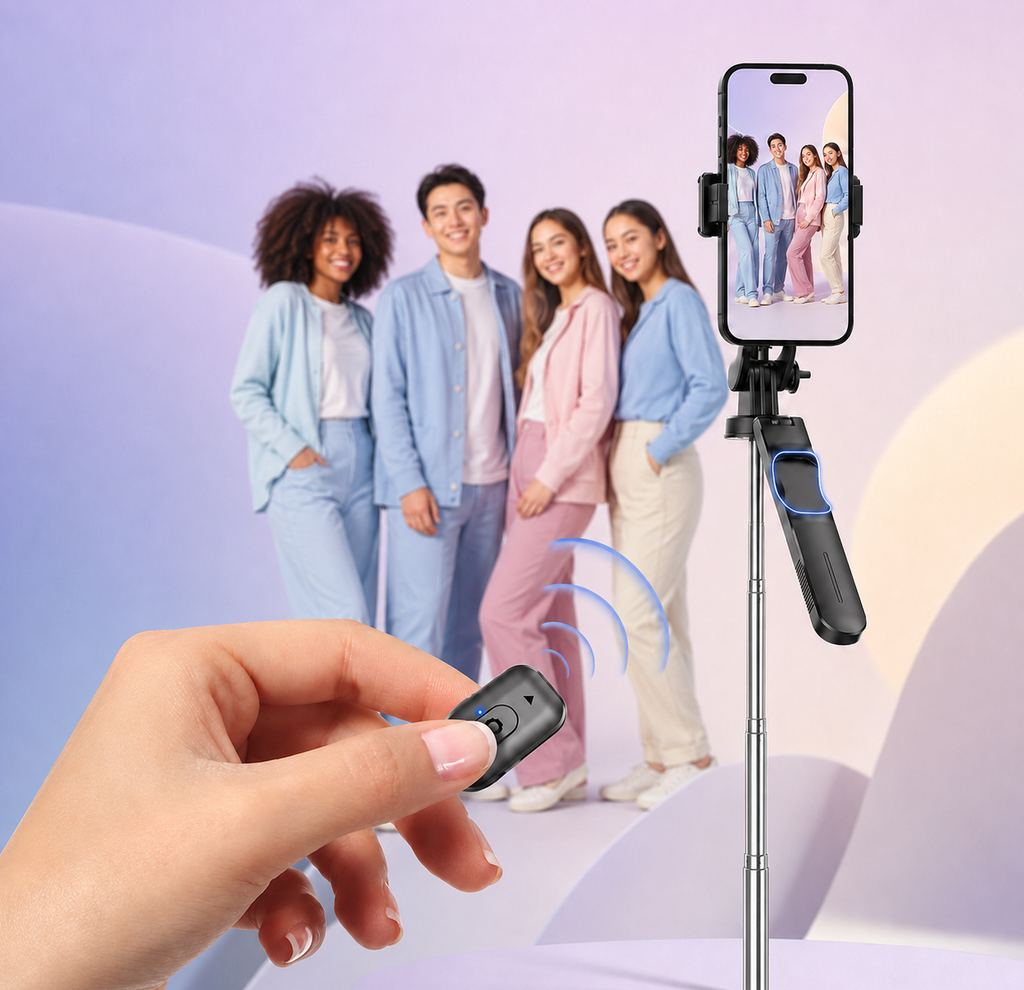 Tripé para Celular 1,70m 3 em 1 com Controle Bluetooth