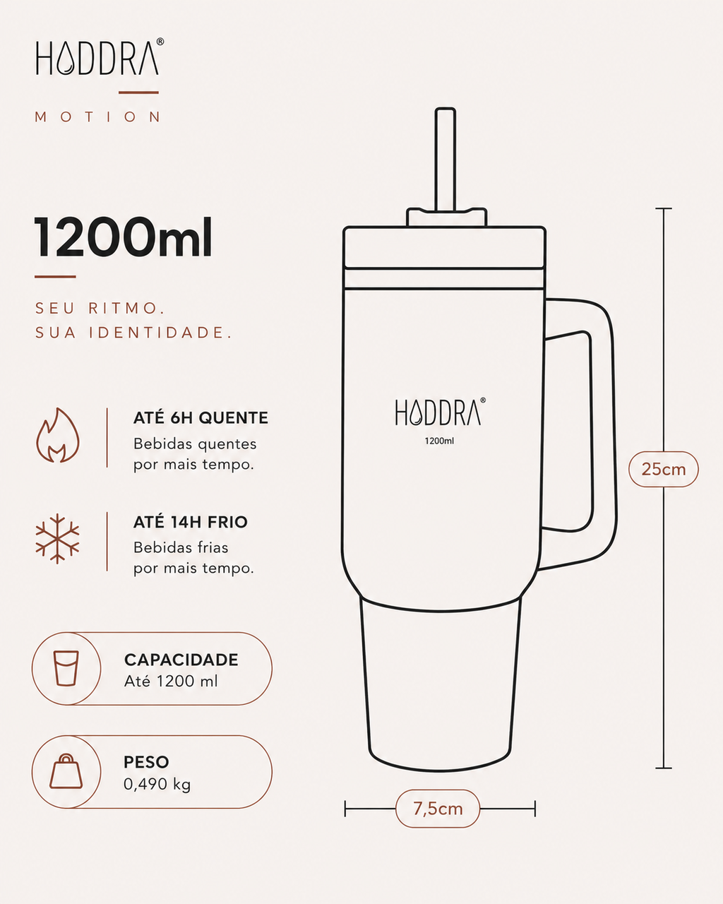 Haddra Secret Garden Collection 1200ml Insulated Tumbler