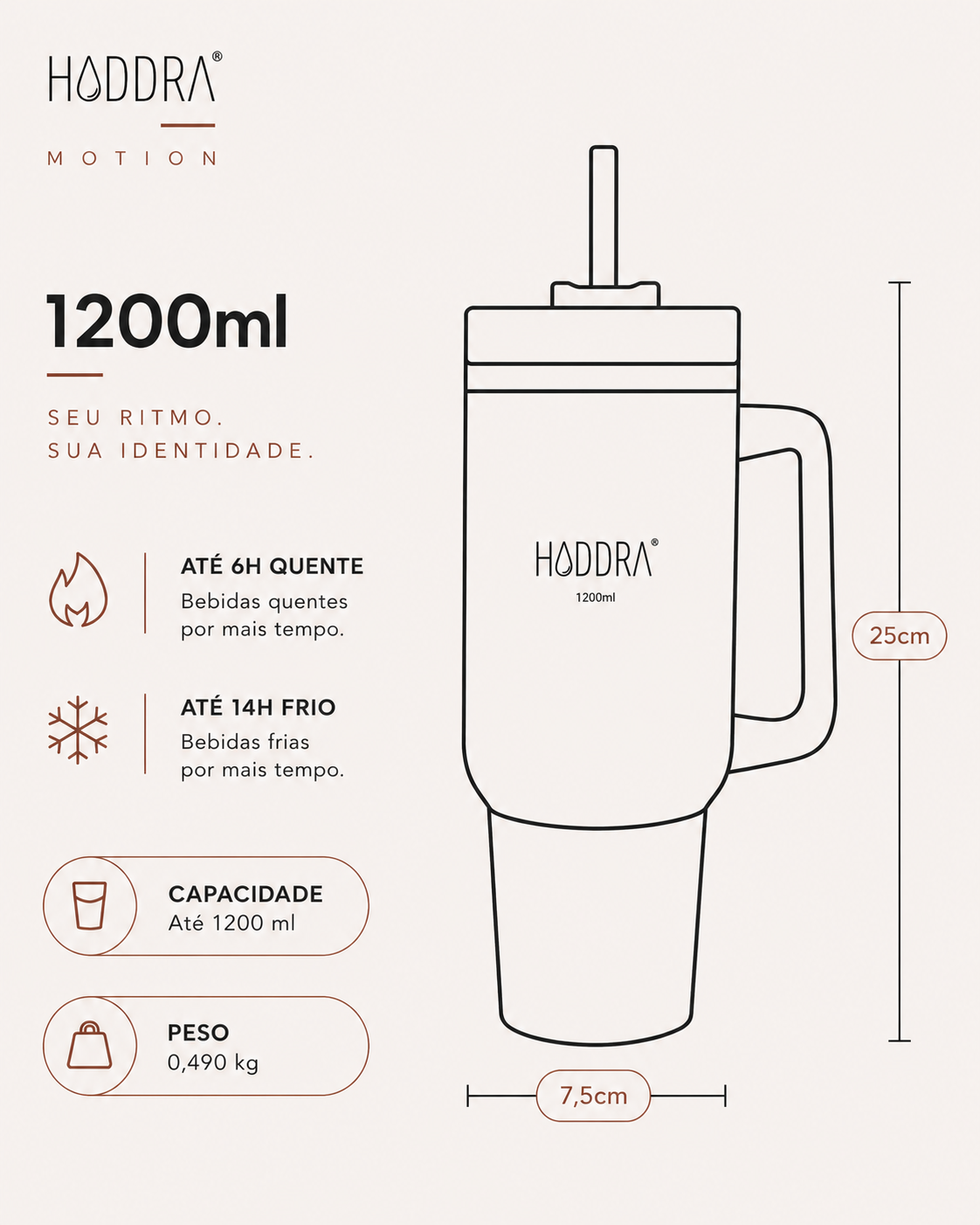 Haddra Secret Garden Collection 1200ml Insulated Tumbler