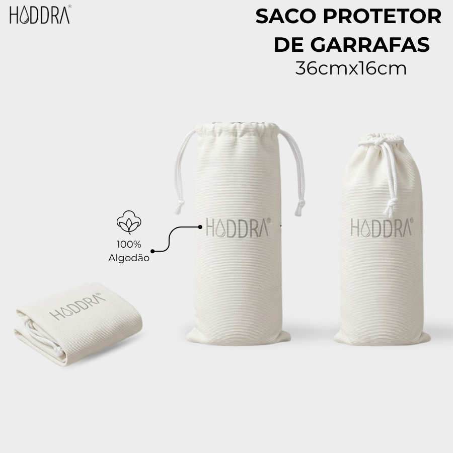 Saco Protetor em Algodão para Garrafas | 36cmx16cm