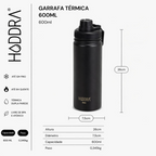 Garrafa Térmica Haddra 600ml em Aço Inox - H600