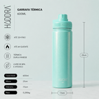 Garrafa Térmica Haddra Perolada 600ml em Aço Inox