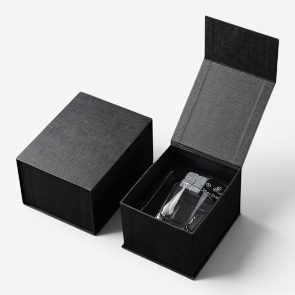 Haddra 6-Piece Drink Kit with Glass Tumblers and Case