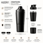 Haddra Motion 600ml Thermal Shaker Bottle with Compartment