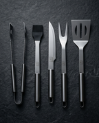 Haddra 9-Piece Stainless Steel BBQ Set with Case