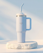 Copo Térmico Haddra 1200ml com Canudo Inox e Alça