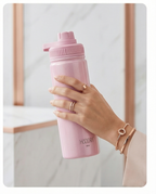 Garrafa Térmica Haddra Perolada 600ml em Aço Inox