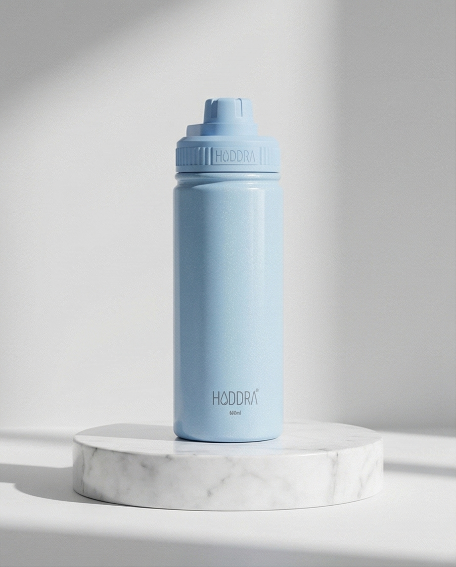 Garrafa Térmica Haddra Perolada 600ml em Aço Inox