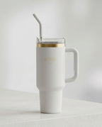 Copo Térmico Haddra 1200ml com Canudo Inox e Alça