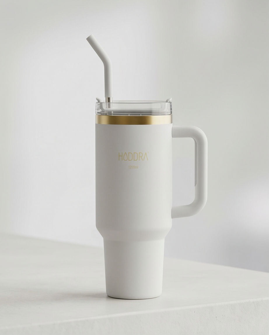 Copo Térmico Haddra 1200ml com Canudo Inox e Alça