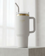 Copo Térmico Haddra 1200ml com Canudo Inox e Alça