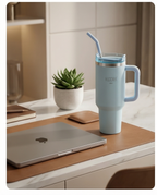 Copo Térmico Haddra 1200ml com Canudo Inox e Alça