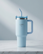 Copo Térmico Haddra 1200ml com Canudo Inox e Alça