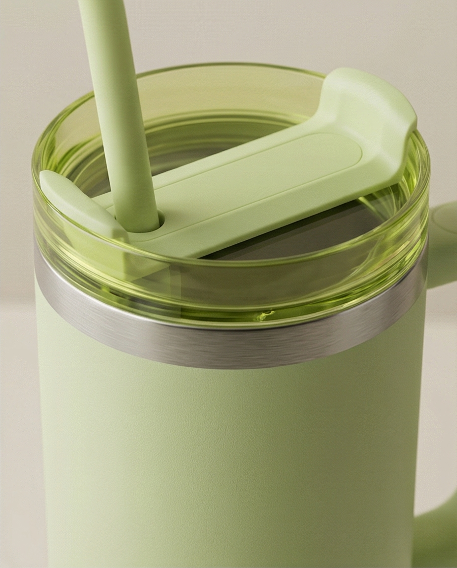 Copo Térmico Haddra 1200ml com Canudo Inox e Alça