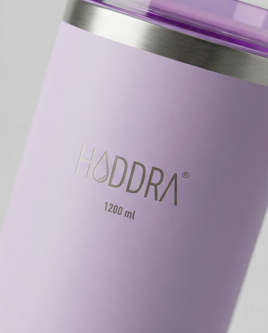 Copo Térmico Haddra 1200ml com Canudo Inox e Alça