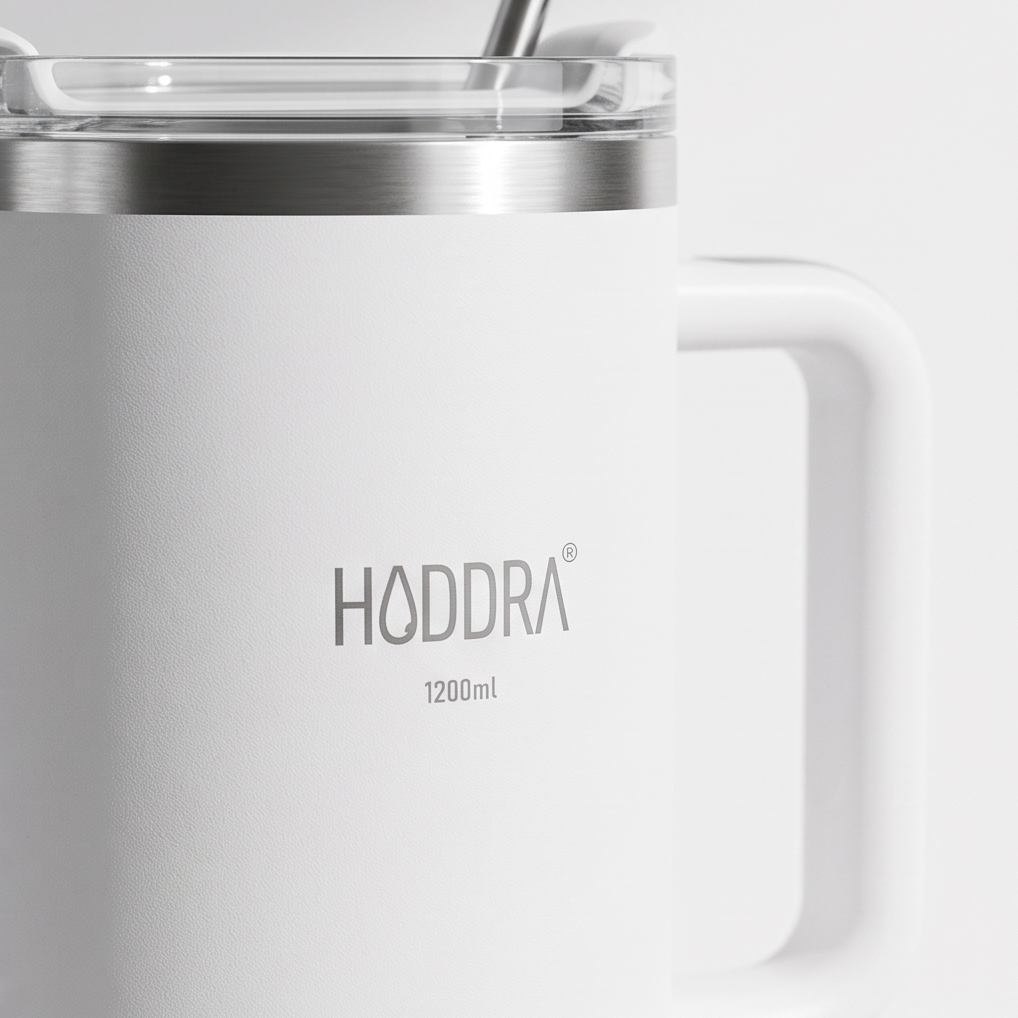Copo Térmico Haddra 1200ml com Canudo Inox e Alça