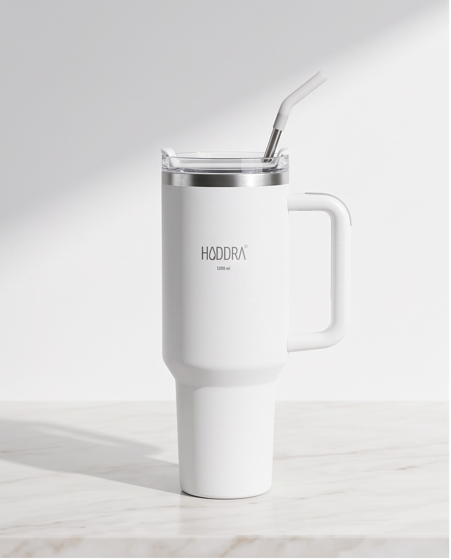 Copo Térmico Haddra 1200ml com Canudo Inox e Alça