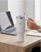 Copo Térmico Haddra 1200ml com Canudo Inox e Alça
