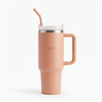 Copo Térmico Haddra 1200ml com Canudo Inox e Alça