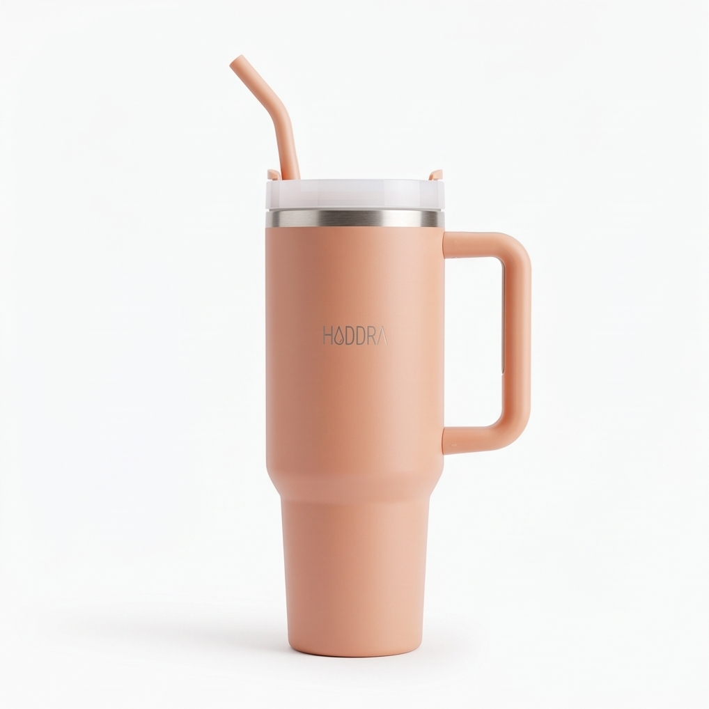 Copo Térmico Haddra 1200ml com Canudo Inox e Alça