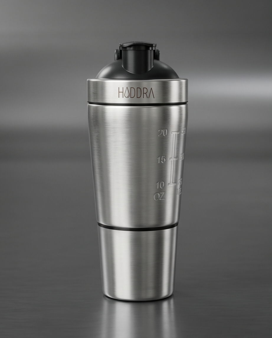 Haddra Motion 600ml Thermal Shaker Bottle with Compartment