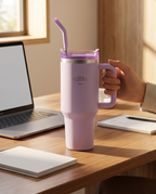 Copo Térmico Haddra 1200ml com Canudo Inox e Alça