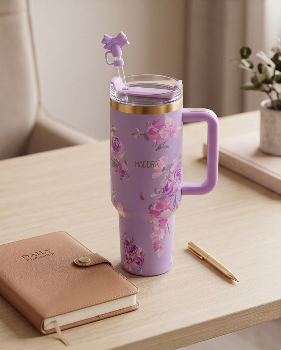 Copo Térmico Haddra 1200ml Coleção Jardim Secreto