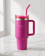 Copo Térmico Haddra 1200ml com Canudo Inox e Alça