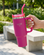 Copo Térmico Haddra 1200ml com Canudo Inox e Alça