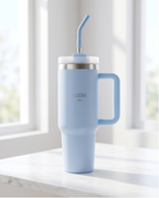 Copo Térmico Haddra 1200ml com Canudo Inox e Alça