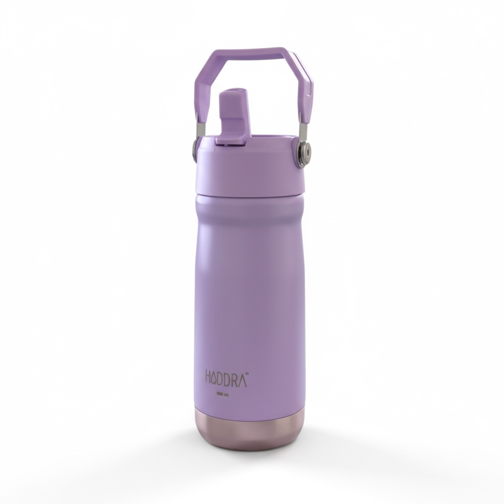 Garrafa Térmica Haddra 550ml com Canudo e Alça