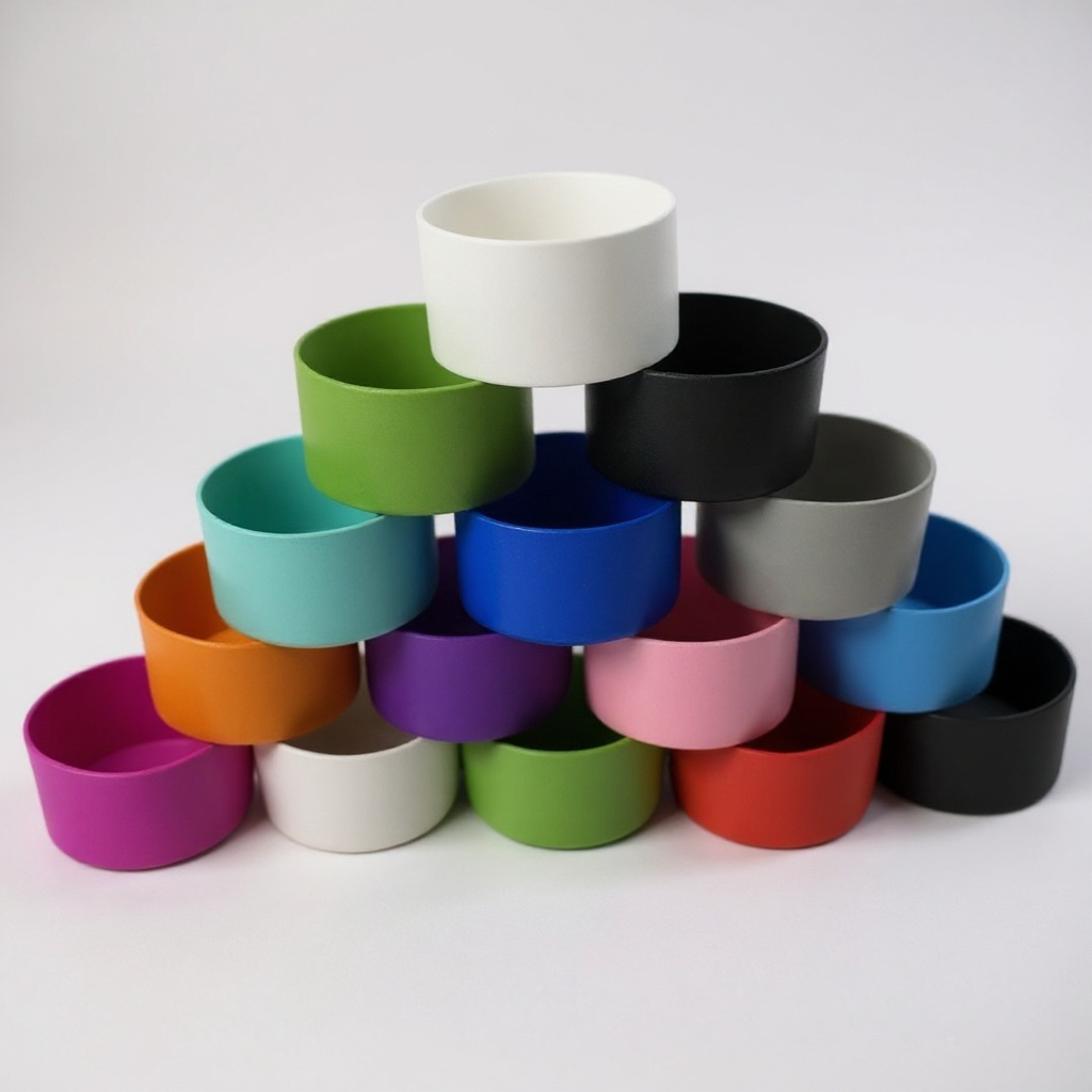 Capa de Silicone para Garrafa Antiderrapante para Copo e Garrafas Hiddra | Branco 7,5cm