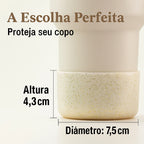 Protetor de Garrafa ou Copo Brilhante de Silicone Tamanho 7,5cm | Laranja