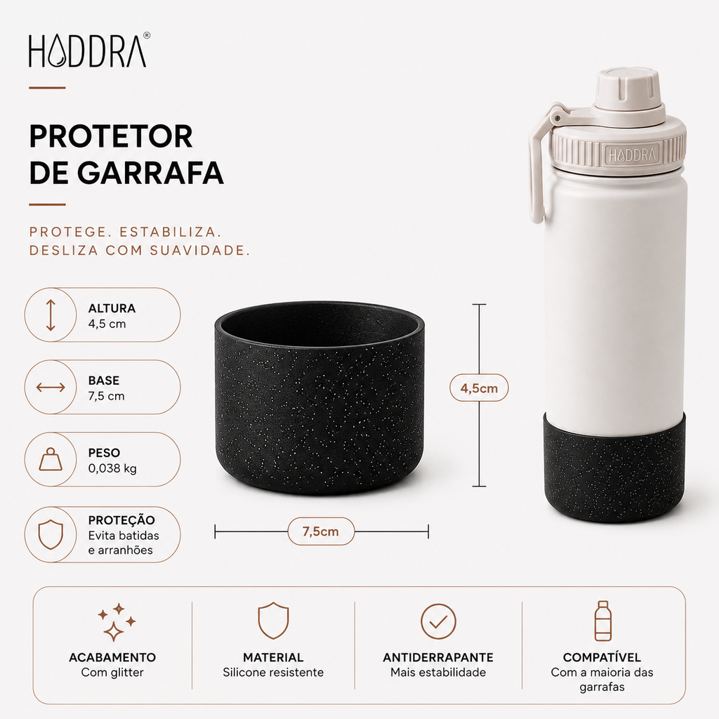 Sparkly Silicone Bottle and Cup Protector 7.5cm