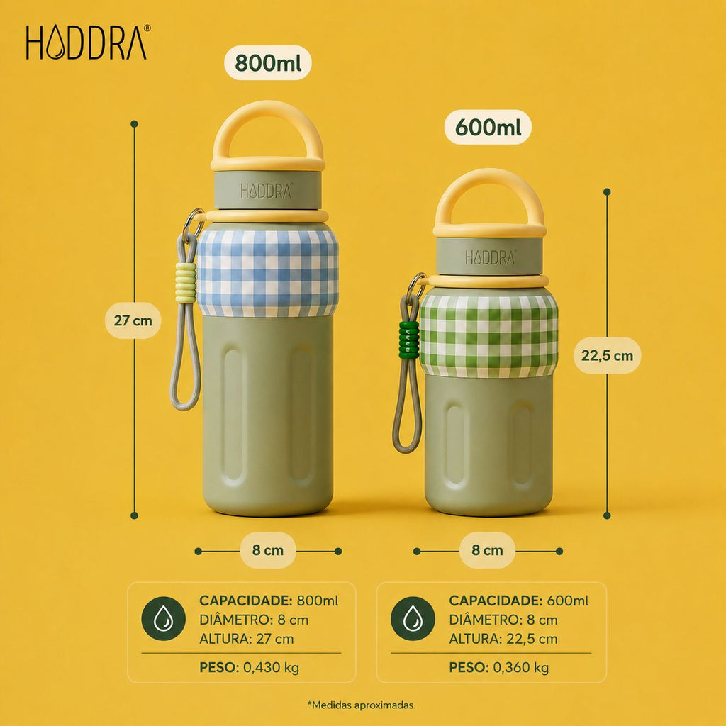 Garrafa Térmica Hiddra Picnic - 600ml | Xadrez