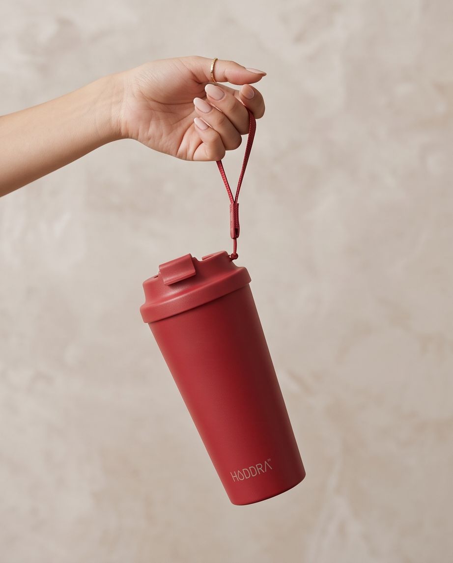 Copo Inox Haddra 480ml com Tampa e Alça | HC480