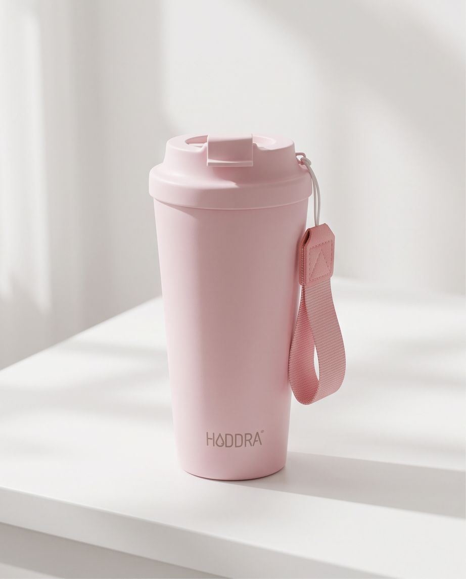 Copo Inox Haddra 480ml com Tampa e Alça | HC480