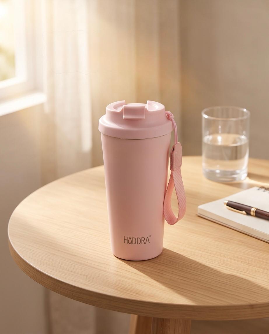 Copo Inox Haddra 480ml com Tampa e Alça | HC480