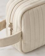 Necessaire Aveludada Cotelê 1 Bolso com Zíper