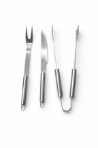 Kit Churrasco Haddra 3 Peças em Aço Inox com Maleta de Alumínio