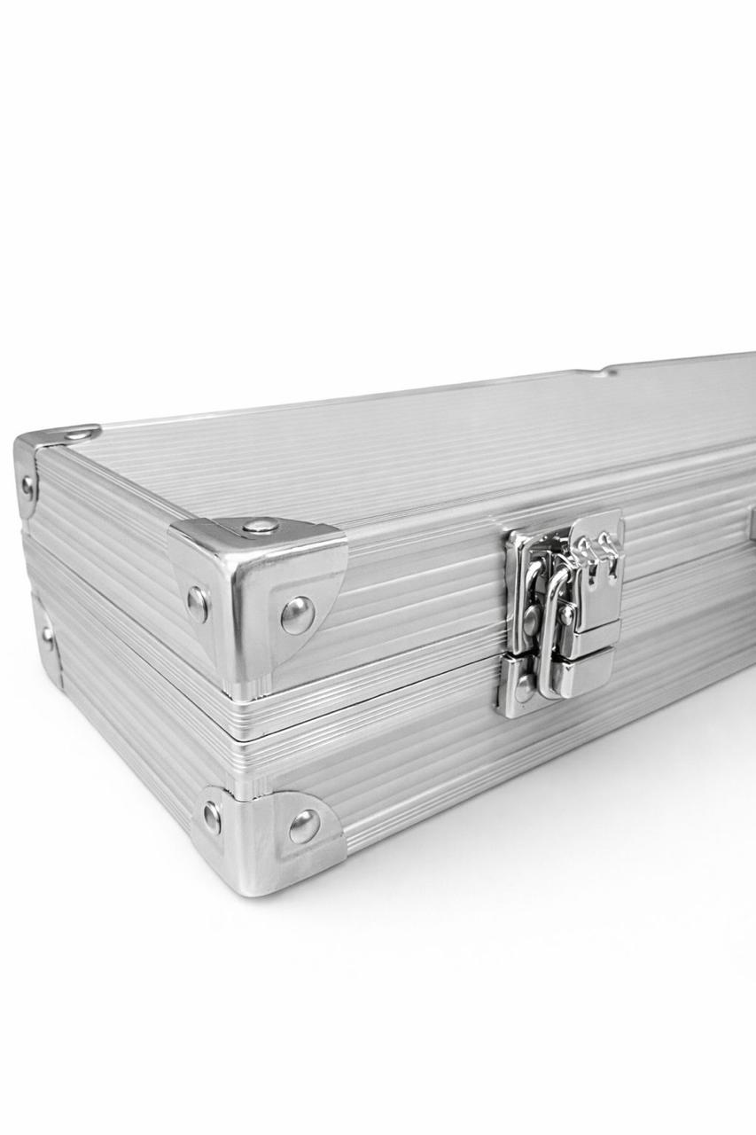 Kit Churrasco Haddra 3 Peças em Aço Inox com Maleta de Alumínio