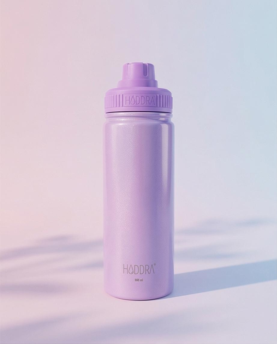 Garrafa Térmica Haddra Perolada 600ml em Aço Inox