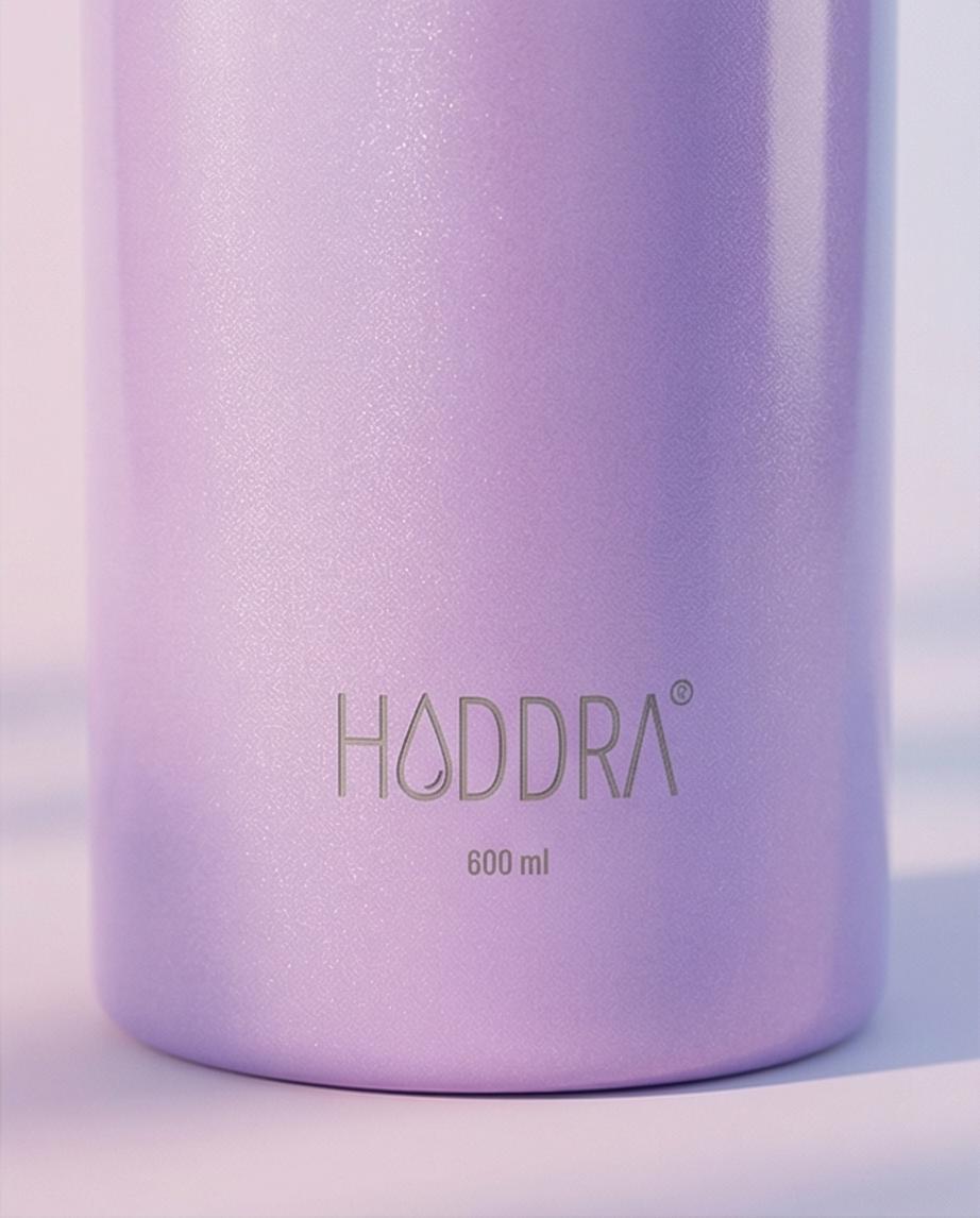 Garrafa Térmica Haddra Perolada 600ml em Aço Inox