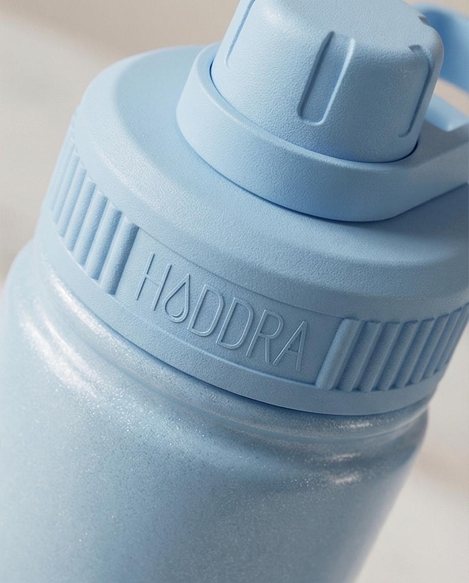 Garrafa Térmica Haddra Perolada 600ml em Aço Inox